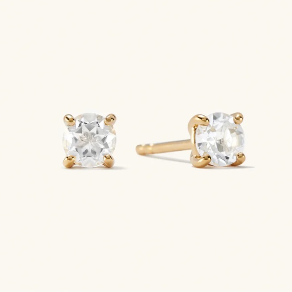 Gold and Silver Stud Earrings